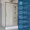 Душевой уголок BelBagno MARINO-2-AH-1/-C-GM, Цвет стекла: прозрачное, Цвет профиля: Серый, Цвет профиля (вариация): Оружейная сталь, Выбрать размер: 110x100, изображение 4
