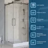Душевой уголок BelBagno MARINO-2-A-2-90-C-GM, Цвет стекла: прозрачное, Цвет профиля: Серый, Цвет профиля (вариация): Оружейная сталь, Выбрать размер: 90x90, изображение 3