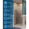 Душевая дверь BelBagno SOFT_CLOSE-1-BF-1/-C-Cr, Цвет стекла: прозрачное, Цвет профиля: Хром, Цвет профиля (вариация): Хром, Выбрать размер: 100, изображение 3