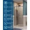 Душевая дверь BelBagno SOFT_CLOSE-1-BF-1/-C-GM, Цвет стекла: прозрачное, Цвет профиля: Серый, Цвет профиля (вариация): Оружейная сталь, Выбрать размер: 100, изображение 4
