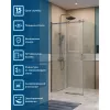 Душевой уголок BelBagno SOFT_CLOSE-2-A/AH-1/-C-GM, Цвет стекла: прозрачное, Цвет профиля: Серый, Цвет профиля (вариация): Оружейная сталь, Выбрать размер: 100x100, изображение 4