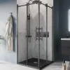 Душевой уголок BelBagno MARINO-A-2/-C-NERO, Цвет стекла: прозрачное, Цвет профиля: Черный, Выбрать размер: 100x100