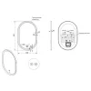 Зеркало со встроенной подсветкой ESBANO ES-3310HVDG    60x90, изображение 3
