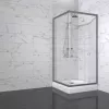Душевое ограждение Triton "ВЕНТА-ГРАФИТ" , низкий поддон, Цвет стекла: прозрачное, Цвет профиля: Серый, Выбрать размер: 90х90, изображение 3