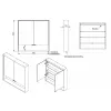 Зеркальные шкафы с подсветкой ESBANO ES-5508/ES-5509, Выбрать размер: 80х80, изображение 6