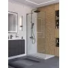 Душевая перегородка BelBagno UNO-L-1-TB/-C-GM прозр/оруж.сталь, Цвет стекла: прозрачное, Цвет профиля: Серый, Цвет профиля (вариация): Оружейная сталь, Выбрать размер: 100, изображение 3