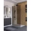 Душевая перегородка BelBagno UNO-L-1-TB-90/100-BR-GM тонир.бронза/оруж.сталь, Цвет стекла: бронза, Цвет профиля: Серый, Цвет профиля (вариация): Оружейная сталь, Выбрать размер: 100