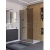 Душевая перегородка BelBagno UNO-L-1-TB-90/100-BR-Cr тонир/хром, Цвет стекла: бронза, Цвет профиля: Хром, Цвет профиля (вариация): Хром, Выбрать размер: 100, изображение 3