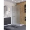 Душевая перегородка BelBagno UNO-L-1-TB-90/100-FL-Cr рифленое/хром, Цвет стекла: рифленое, Цвет профиля: Хром, Цвет профиля (вариация): Хром, Выбрать размер: 100