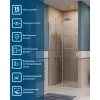 Душевая дверь BelBagno SOFT_CLOSE-2-BF-1/-C-Cr, Цвет стекла: прозрачное, Цвет профиля: Хром, Цвет профиля (вариация): Хром, Выбрать размер: 100, изображение 3