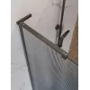 Душевая перегородка BelBagno UNO-L-1-TB-90/100-FL-GM рифленое/оруж.сталь, Цвет стекла: рифленое, Цвет профиля: Серый, Цвет профиля (вариация): Оружейная сталь, Выбрать размер: 100, изображение 5