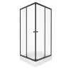 Душевое ограждение Triton "ВЕНТА-БВ" , низкий поддон , матовое стекло, Цвет стекла: матовое, Цвет профиля: Черный, Выбрать размер: 90х90, изображение 4