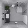 Душевое ограждение  Triton "ЙОТА-БЛЭК" (низкий поддон) 90х90 квадрат, изображение 6
