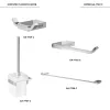 Комплект аксессуаров для ванной комнаты Black&White GA-7720C, изображение 2