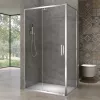 Душевое ограждение Black&White SX715+SX720, Цвет профиля: Хром, Выбрать размер: 100х80
