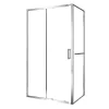 Душевое ограждение Black&White SX715+SX720, Цвет профиля: Хром, Выбрать размер: 100х80, изображение 2
