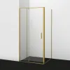 Душевой уголок Wasserkraft  Aisch золото, Цвет стекла: прозрачное, Выбрать размер: 120х80, изображение 3