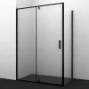 Душевой уголок  Wasserkraft  Elbe 74P, Цвет стекла: прозрачное, Цвет профиля: Черный, Выбрать размер: 80х120, изображение 2
