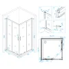 Душевой уголок RGW HO-31, Цвет стекла: прозрачное, Цвет профиля (вариация): Хром, Выбрать размер: 800x800, изображение 3