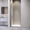 Душевая дверь RGW LE-003Gr, Цвет стекла: матовое-сатинат, Цвет профиля (вариация): Серый, Выбрать размер: 80, изображение 2