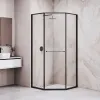 Душевой уголок RGW SV-82B "L/R" прозрачное/черный, Цвет стекла: прозрачное, Цвет профиля: Черный, Выбрать размер: 900x900, Ориентация: левый сдвиг, изображение 3