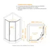 Душевой уголок RGW PA-86, Цвет стекла: прозрачное, Цвет профиля (вариация): Хром, Выбрать размер: 900x900, изображение 32