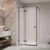 Душевой уголок RGW SV-030B матовое/черный, Цвет стекла: матовое, Цвет профиля: Черный, Выбрать размер: 1000x1000, изображение 2