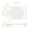 Душевой поддон прямоугольный RGW LUX/TN, Выбрать размер: 800x1000, изображение 11
