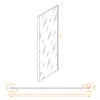 Боковая панель RGW Z-050-2, Цвет стекла: матовое-сатинат, Цвет профиля: Хром, Выбрать размер: 110, изображение 23