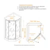 Душевой уголок RGW PA-091, Цвет стекла: прозрачное, Цвет профиля (вариация): Хром, Выбрать размер: 100х80, изображение 20