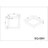 Душевой поддон квадратный Black&White SQ-08H/09H/10H, Выбрать размер: 80х80, изображение 5