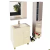 Мебель для ванной: COMFORTY. Тумба-умывальник "Модена М-60/75/90" белая матовая  с раковиной Quadro 1 в магазине Акватория