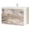 Мебель для ванной: Тумба подвесная с раковиной 1 Marka  Бетон Push 1 в магазине Акватория