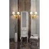 Мебель для ванной: Пенал напольный OPADIRIS Лаура правый белый матовый с бежевой патиной/swarovski золото 1 в магазине Акватория