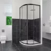 Душевой уголок RGW CL-54B, Цвет стекла: прозрачное, Цвет профиля (вариация): Черный, Выбрать размер: 800x800, изображение 2