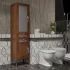 Мебель для ванной: Пенал одностворчатый левый OPADIRIS  Мираж  светлый орех 1 в магазине Акватория