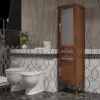 Мебель для ванной: Пенал одностворчатый правый OPADIRIS  Мираж  светлый орех 1 в магазине Акватория