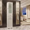 Мебель для ванной: Пенал OPADIRIS Риспекто-40 ПРАВЫЙ С БЕЛЬЕВОЙ КОРЗИНОЙ, слоновая кость 1 в магазине Акватория