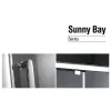 Душевой уголок Gemy Sunny Bay S28061  четверть круга  80х80, изображение 3