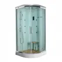 Душевая кабина с паром и гидромассажем четверть круга Bandhours VICTORIA 100х100 см