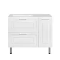 Тумба напольная с раковиной Style Line Альба (2 ящ./корзина) Барселона 90 Левая, Люкс, белый, PLUS