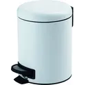 Gedy G-Potty  круглый контейнер для мусора с педалью - 3 литра   белый матовый