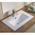 Встраиваемая сверху белая раковина для ванной Gid NYJ803-90