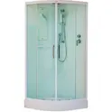 Душевая кабина Esbano ESW-90CR/100CR четверть круга с прозрач.стекло, белый профиль