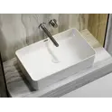 Умывальник чаша Ceramica Nova накладная прямоугольная со сливом переливом Element 605*385*140мм