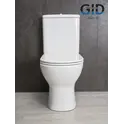 Напольный унитаз белый безободковый микролифт дюропласт Gid Tn2123