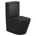 Унитаз-компакт AVS Кристалл безободковый, черный матовый
