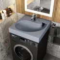 Раковина над стиральной машиной Uperwood Comforty 60х60х11 см, серая матовая
