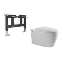 Комплект ABBER подвесной унитаз Bequem AC1107P белый с импульсным смывом с инсталляцией AC0101P
