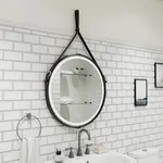 Зеркало ACWEN "Millenium Black Led" D-65 на ремне из натурал. кожи черного цвета